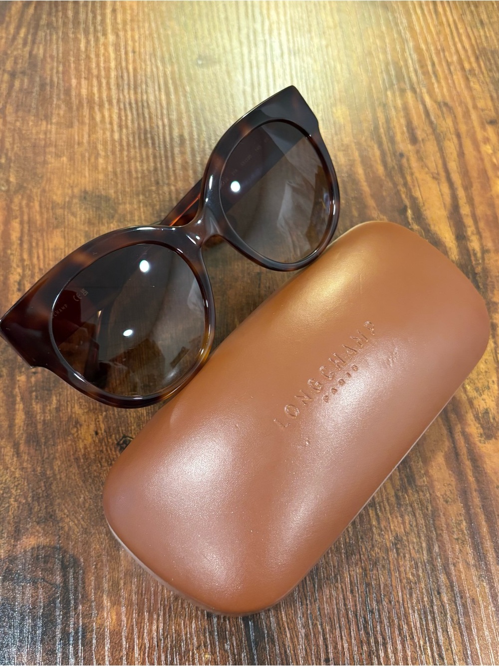 Longchamp Havana Tortoiseshell Oversized Sunglasses - Brown